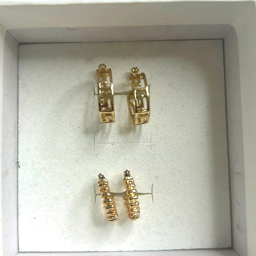 Two for one Aztec style hoops